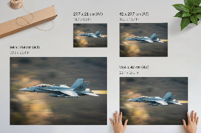 Stampa su tela moderna Un moderno caccia in volo dinamico