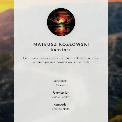 Veduta della città al tramonto sul mare poster dai colori saturi
