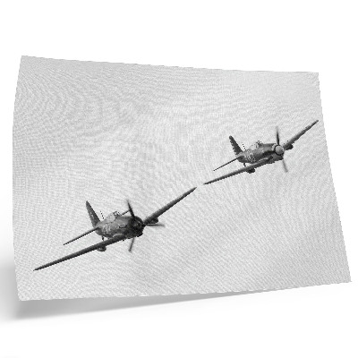 Poster murale di alta qualità Aerei storici in bianco e nero in dinamica di volo