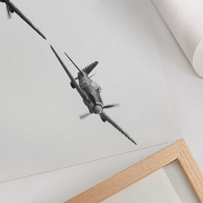 Poster murale di alta qualità Aerei storici in bianco e nero in dinamica di volo