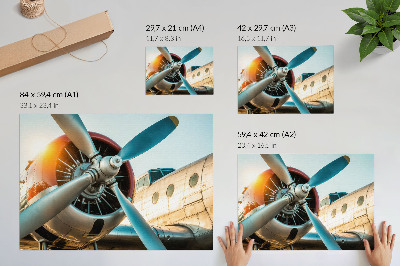 Stampa su tela moderna L'immagine di un motore d'aereo, tecnologia e modernità.