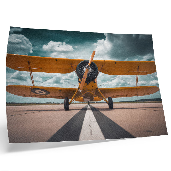 Poster murale di alta qualità Aereo sulla pista, cielo dinamico