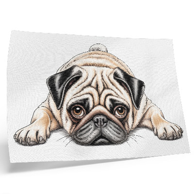 Poster murale di alta qualità Illustrazione di un cane, colori caldi e accoglienti, dettagli