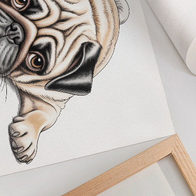 Poster murale di alta qualità Illustrazione di un cane, colori caldi e accoglienti, dettagli