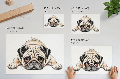 Poster murale di alta qualità Illustrazione di un cane, colori caldi e accoglienti, dettagli