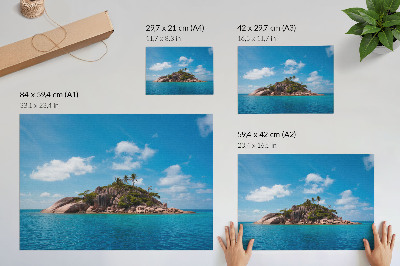 Stampa su tela moderna isola esotica cielo blu verde