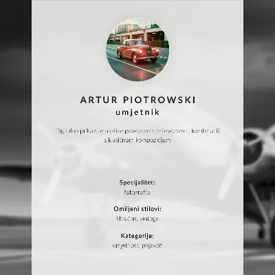 Poster aereo vintage con colori monocromatici saturi