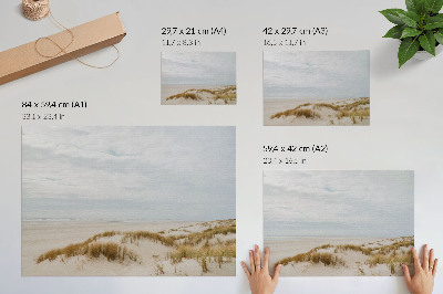 Stampa su tela moderna Spazio minimalista da spiaggia sabbiosa, pace