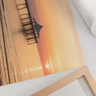 Poster murale di alta qualità tramonto sull'acqua con vista incantevole