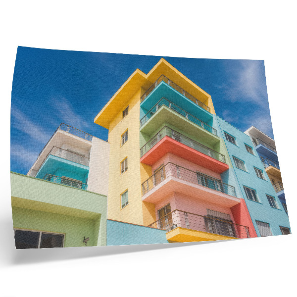 Poster dai colori saturi L'energia del colore nell'architettura moderna