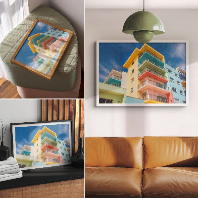 Poster dai colori saturi L'energia del colore nell'architettura moderna