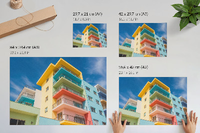 Poster dai colori saturi L'energia del colore nell'architettura moderna