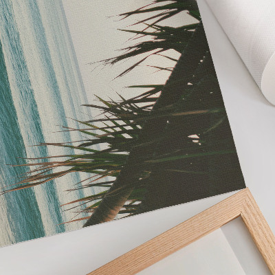 Stampa su tela moderna spiaggia surf onde palma naturalezza pace