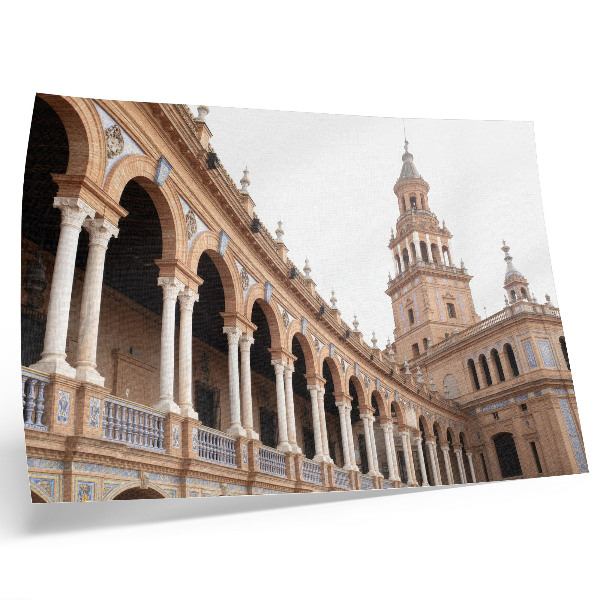 Poster dai colori saturi Ricca architettura, colonne in marmo, stile classico