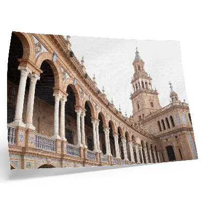 Poster con architettura classica colonne in marmo con colori saturi