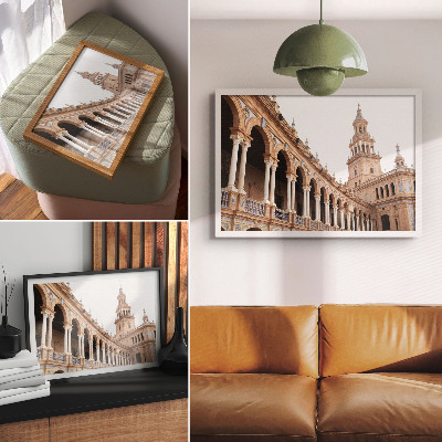 Poster dai colori saturi Ricca architettura, colonne in marmo, stile classico