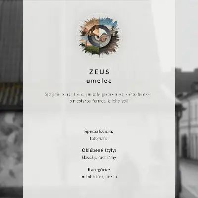 Poster con architettura classica colonne in marmo con colori saturi