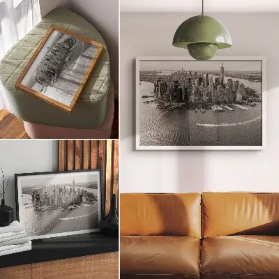 Stampa su tela moderna panorama moderno di grattacieli cittadini