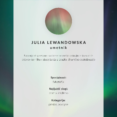 Poster dai colori saturi Aurora verde, luci scintillanti, superficie calma