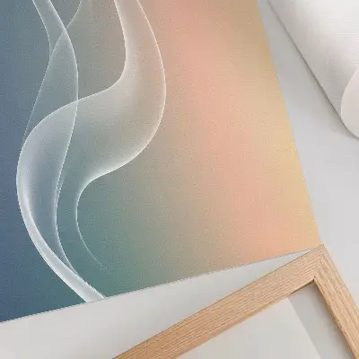 Stampa su tela moderna onde pastello in un'armonia di sottile eleganza