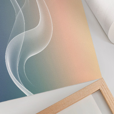 Stampa su tela moderna Onde pastello, sottile eleganza, armonia