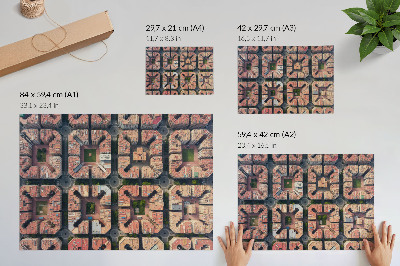 Poster Disposizione geometrica colori neutri città