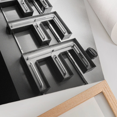 Poster Cornice minimalista in stile urbano al neon
