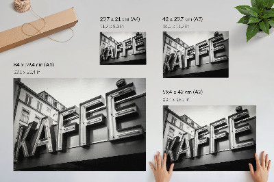 Poster Cornice minimalista in stile urbano al neon