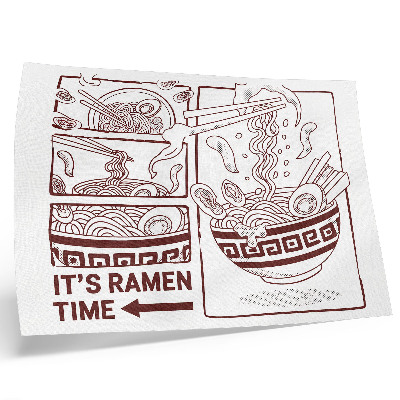 Poster Ramen al vapore in stile fumetto