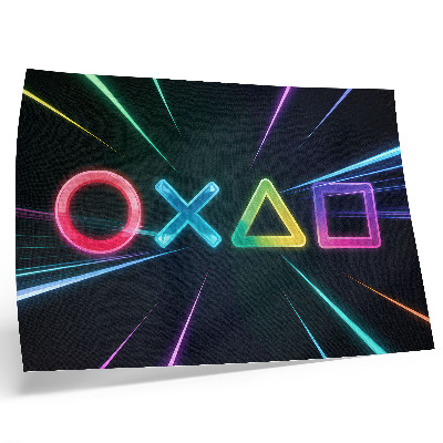 Poster Forme geometriche al neon in movimento