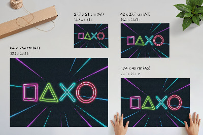 Poster dai colori saturi Forme al neon, colori dinamici, futuristici