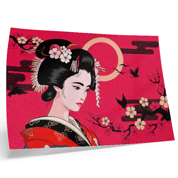 Poster dai colori saturi Motivi orientali, composizione floreale moderna