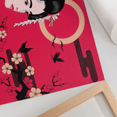 Poster dai colori saturi Motivi orientali, composizione floreale moderna