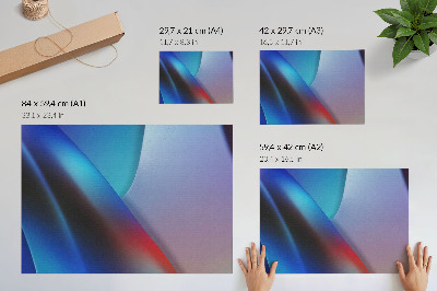 Poster Transizioni sfumate tra tonalità blu intenso e viola.
