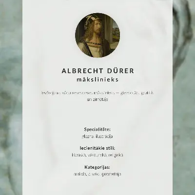 Stampa su tela moderna disegno di un uomo in stile latino secondo Albrecht Dürer