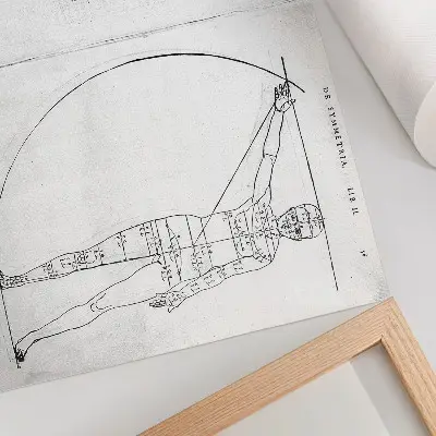 Stampa su tela moderna disegno di un uomo in stile latino secondo Albrecht Dürer