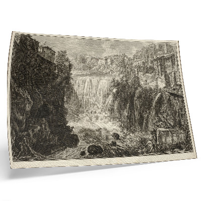 Poster murale di alta qualità Veduta della Grande Cascata di Tivoli, da Vedute di Roma di Giovanni Battista Piranesi
