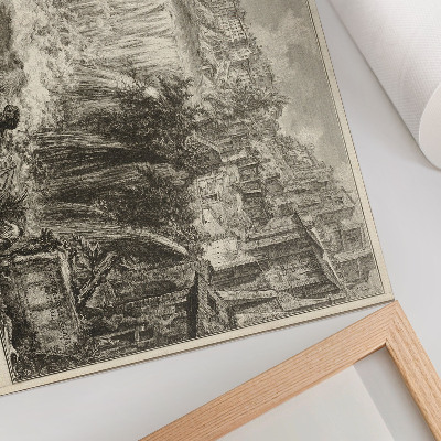 Poster murale di alta qualità Veduta della Grande Cascata di Tivoli, da Vedute di Roma di Giovanni Battista Piranesi
