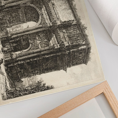 Stampa su tela moderna Veduta dell'Arco di Costantino tratta dalle 