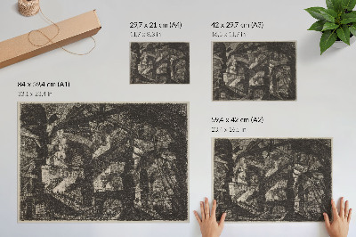 Poster dai colori saturi L'Arco Gotico (pubblicato 1800-1809) di Giovanni Battista Piranesi