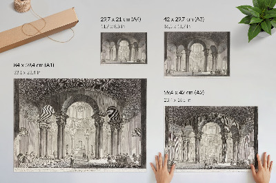 Poster murale di alta qualità Vista interna della tomba di Santa Costanza