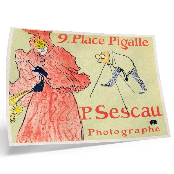 Poster stampa ad alta risoluzione Le Photographe Sescau (1894) di Henri de Toulouse-Lautrec