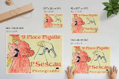 Poster stampa ad alta risoluzione Le Photographe Sescau (1894) di Henri de Toulouse-Lautrec