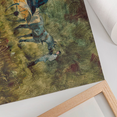 Poster dai colori saturi La trappola (1880), dipinto ad alta risoluzione di Henri de Toulouse-Lautrec