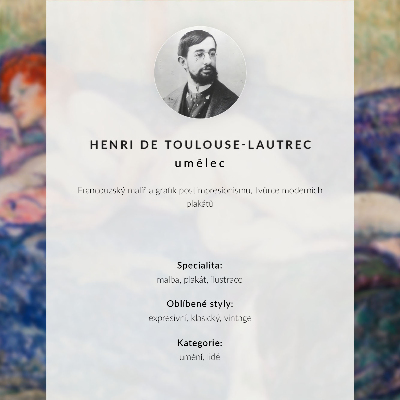 Poster Henri de Toulouse – Lautrec, La Gousse (1880) dipinge cani