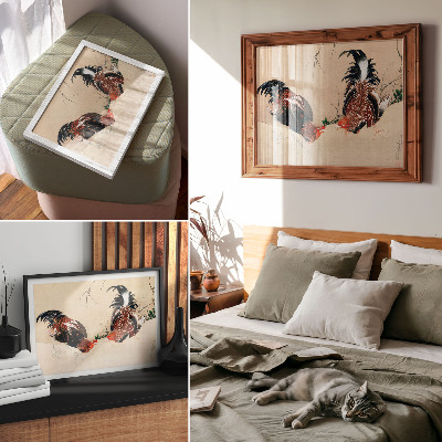 Poster dai colori saturi Dipinti di Katsushika Hokusai 