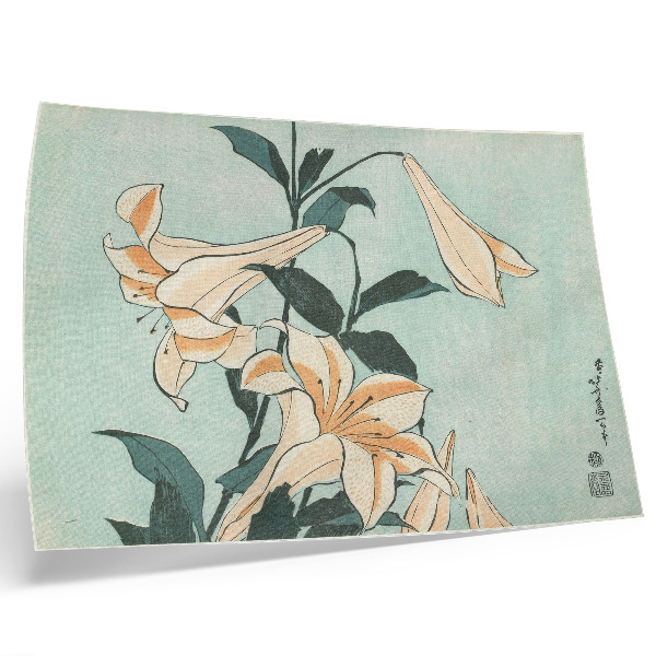 Stampa su tela moderna Gigli (1833–1834 circa) in alta risoluzione di Katsushika Hokusai