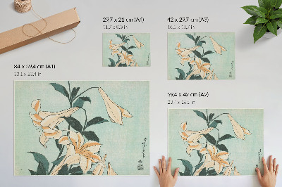 Stampa su tela moderna Gigli (1833–1834 circa) in alta risoluzione di Katsushika Hokusai
