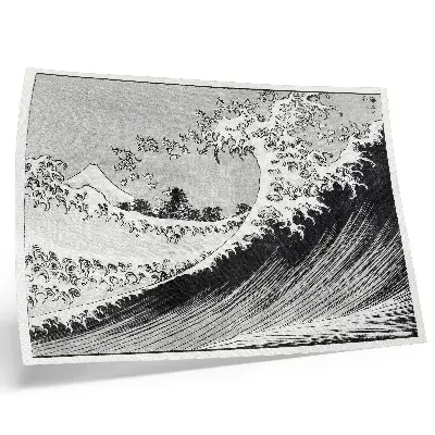 Cento vedute del Monte Fuji di Hokusai stampa xilografica giapponese del 1835 con colori saturi