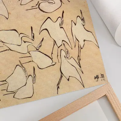 Poster Aironi di Katsushika Hokusai tratti da Lezioni rapide di disegno semplificato del 1823